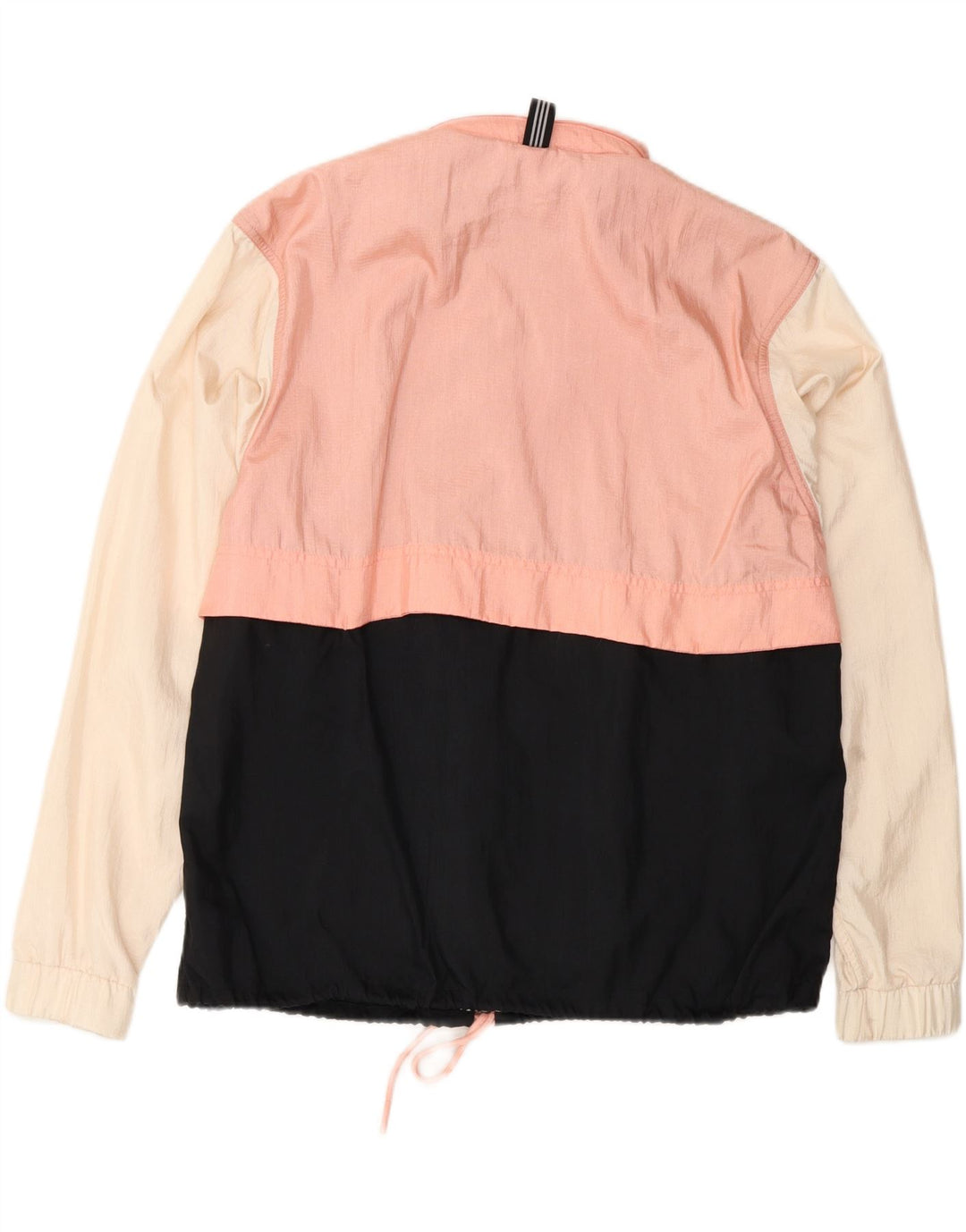 Adidas Womens Oversized Rain Jacket UK 6 XS Pink Colourblock Nylon