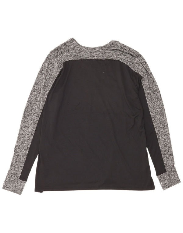 Under Armour Mens Heat Gear Graphic Top Long Sleeve Large Black Colourblock