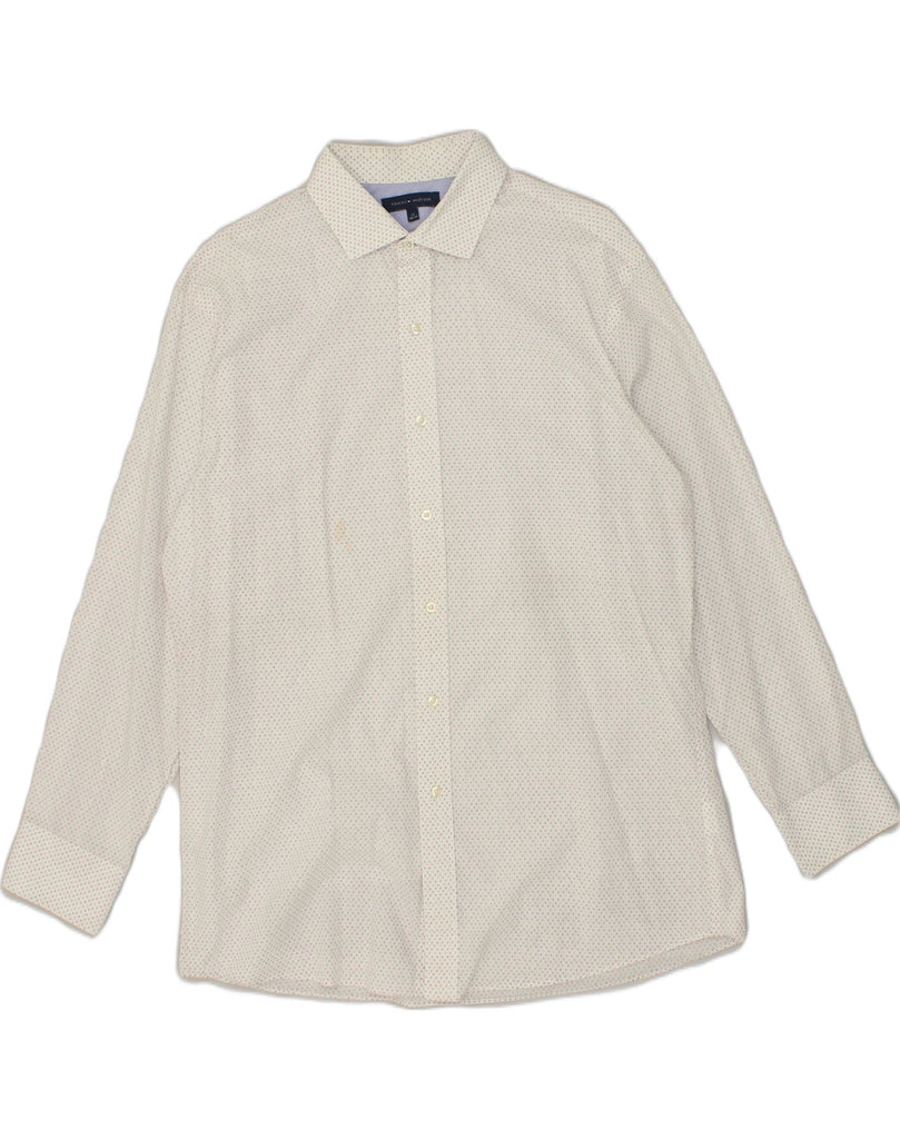 TOMMY HILFIGER Mens Shirt Size 17 XL White Cotton | Vintage Tommy Hilfiger | Thrift | Second-Hand Tommy Hilfiger | Used Clothing | Messina Hembry 