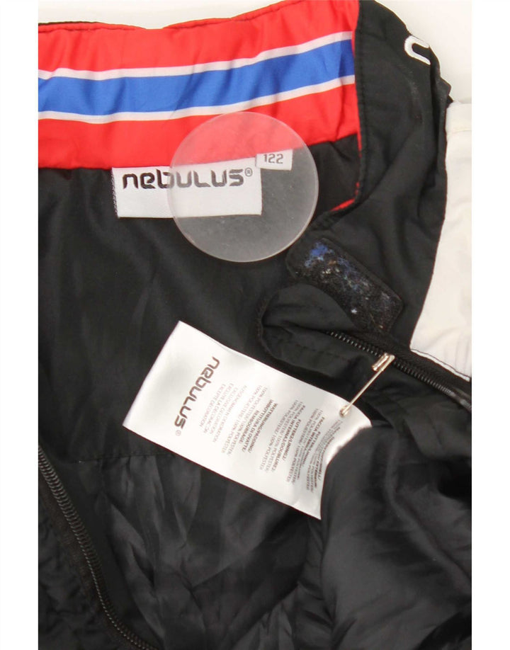 Nebulus Boys Graphic Ski Jumpsuit 7-8 Years Black Colourblock Polyester