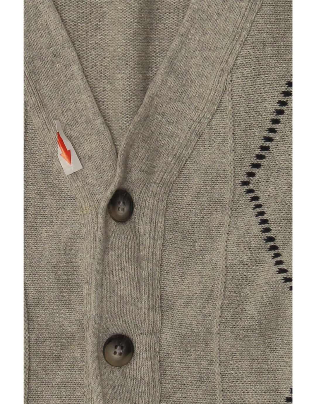 Roger Kent Mens Cardigan Sweater IT 52 Large Grey Argyle/Diamond