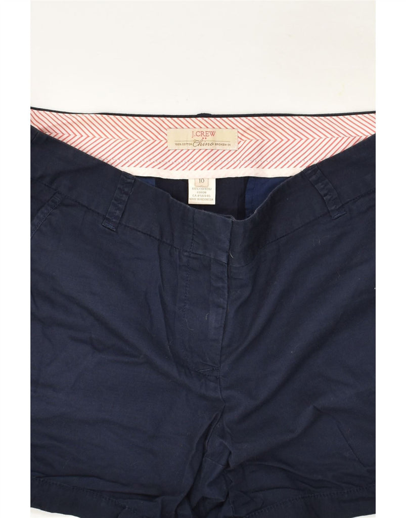 J. CREW Womens Broken In Chino Shorts US 10 Large W32  Navy Blue Cotton | Vintage J. Crew | Thrift | Second-Hand J. Crew | Used Clothing | Messina Hembry 