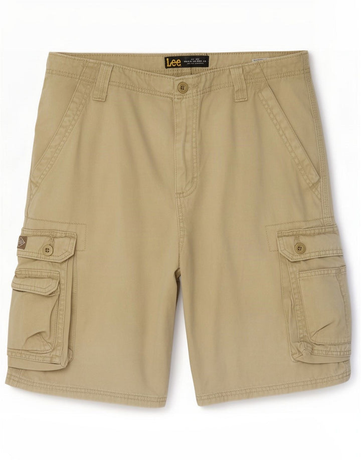 Lee Mens Cargo Shorts Medium W33 Beige Cotton