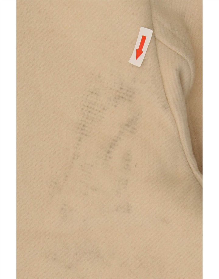 Zara Womens Oversized Overcoat UK 16 Large Beige Polyester