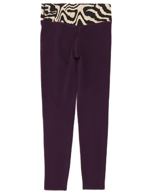 Nike Girls Dri Fit Leggings 10-11 Years Medium Purple Animal Print