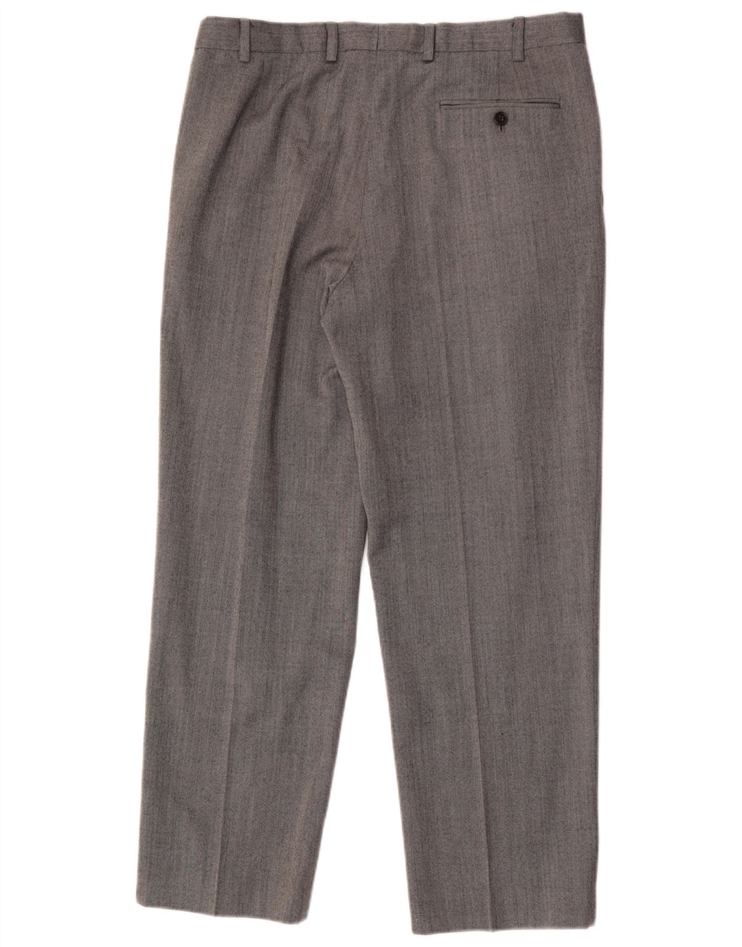 Marks & Spencer Mens Performance Straight Suit Trousers W34 L29 Grey Wool