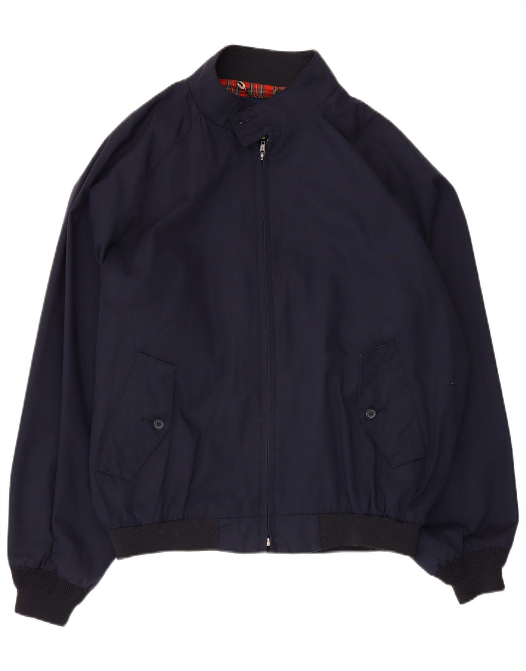 Vintage Mens Bomber Jacket UK 42 XL Navy Blue Polyester