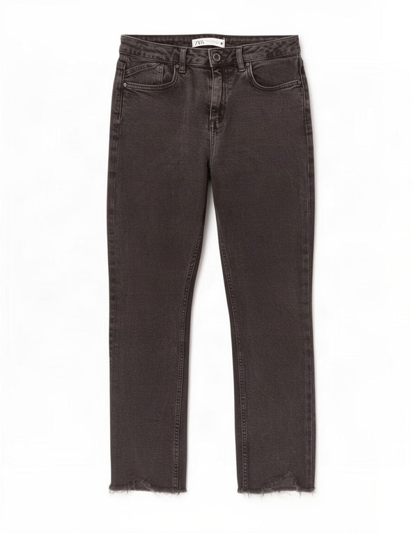 Zara Womens Straight Jeans EU 38 Small W28 L26 Grey