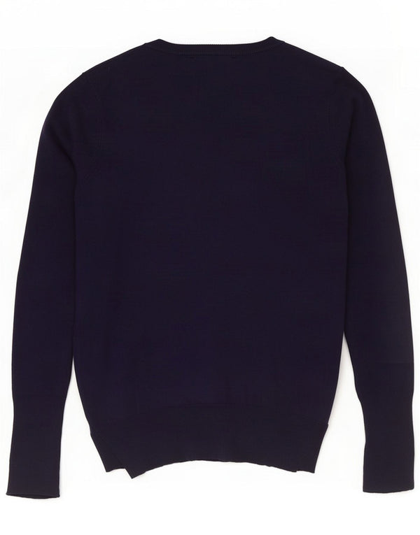 Zara Womens Cardigan Sweater UK 10 Small Navy Blue Viscose
