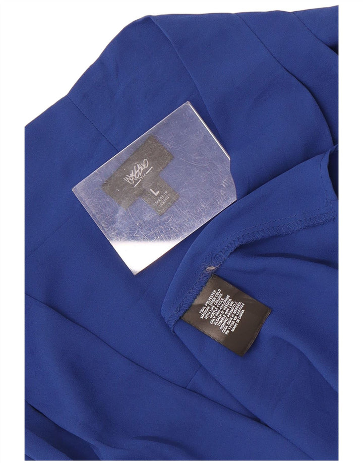 Mossimo Womens 3/4 Sleeve Blouse Top UK 16 Large Blue Polyester
