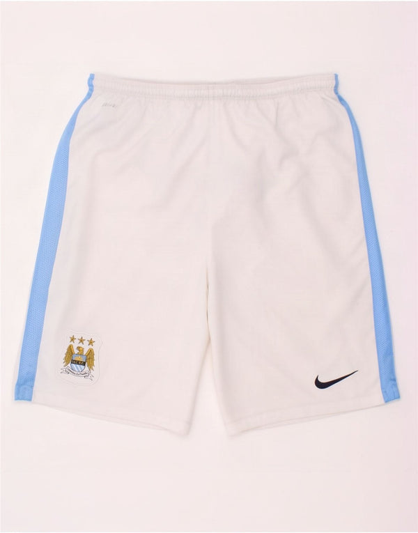 Nike Boys Dri Fit Graphic Sport Shorts 13-14 Years XL White Colourblock