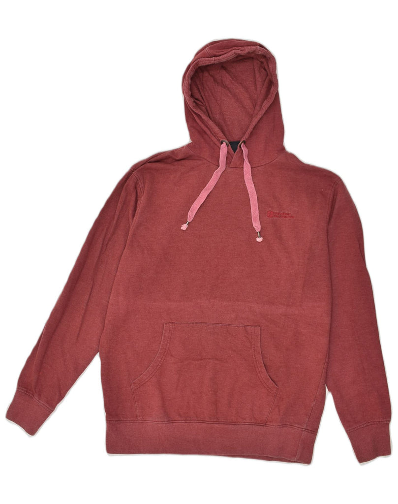 MOUNTAIN WAREHOUSE Mens Hoodie Jumper Medium Maroon Cotton | Vintage Mountain Warehouse | Thrift | Second-Hand Mountain Warehouse | Used Clothing | Messina Hembry 