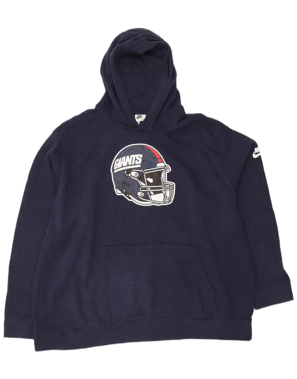 Nike Mens New York Giants Graphic Hoodie Jumper 3XL Navy Blue Cotton