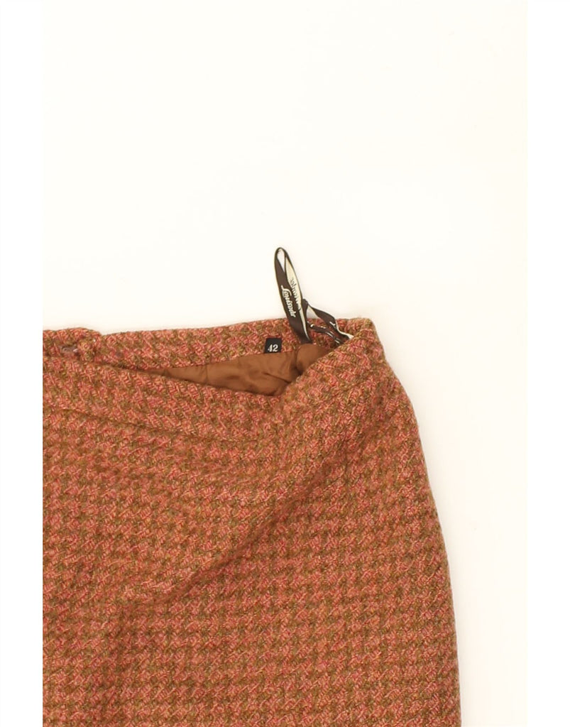 VINTAGE Womens Straight Skirt IT 42 Medium W27 Brown Check | Vintage Vintage | Thrift | Second-Hand Vintage | Used Clothing | Messina Hembry 