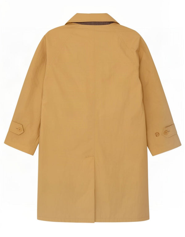 Aquascutum Womens Oversized Trench Coat UK 12 Medium Yellow Cotton