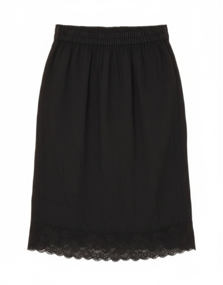 Vintage Womens A-Line Skirt W26 Small  Black