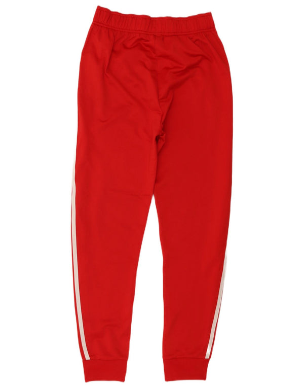 Adidas Boys Tracksuit Trousers Joggers 14-15 Years Red Polyester