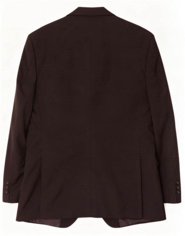 Marks & Spencer Mens 2 Button Blazer Jacket UK 40 Medium Black Polyester