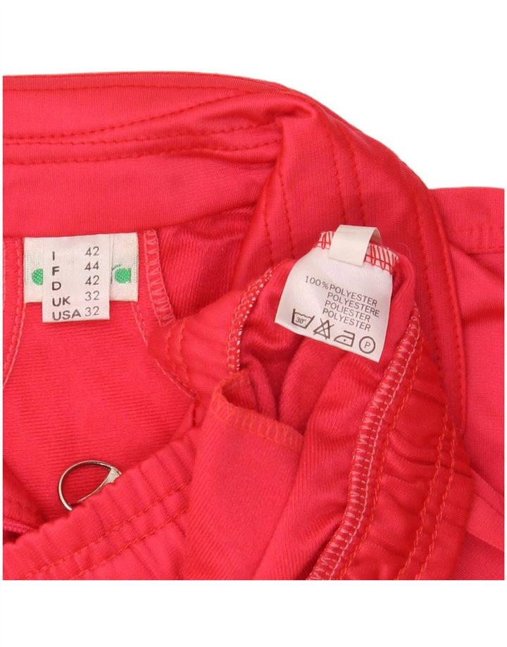 DIADORA Womens Tracksuit Top Jacket IT 42 Medium Red Polyester