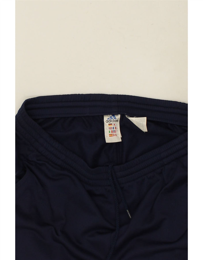 ADIDAS Mens Graphic Tracksuit Trousers Joggers UK 40/42 Medium Navy Blue | Vintage Adidas | Thrift | Second-Hand Adidas | Used Clothing | Messina Hembry 