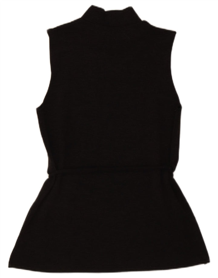 Zara Womens Sleeveless Basic Dress UK 12 Medium Brown Polyester