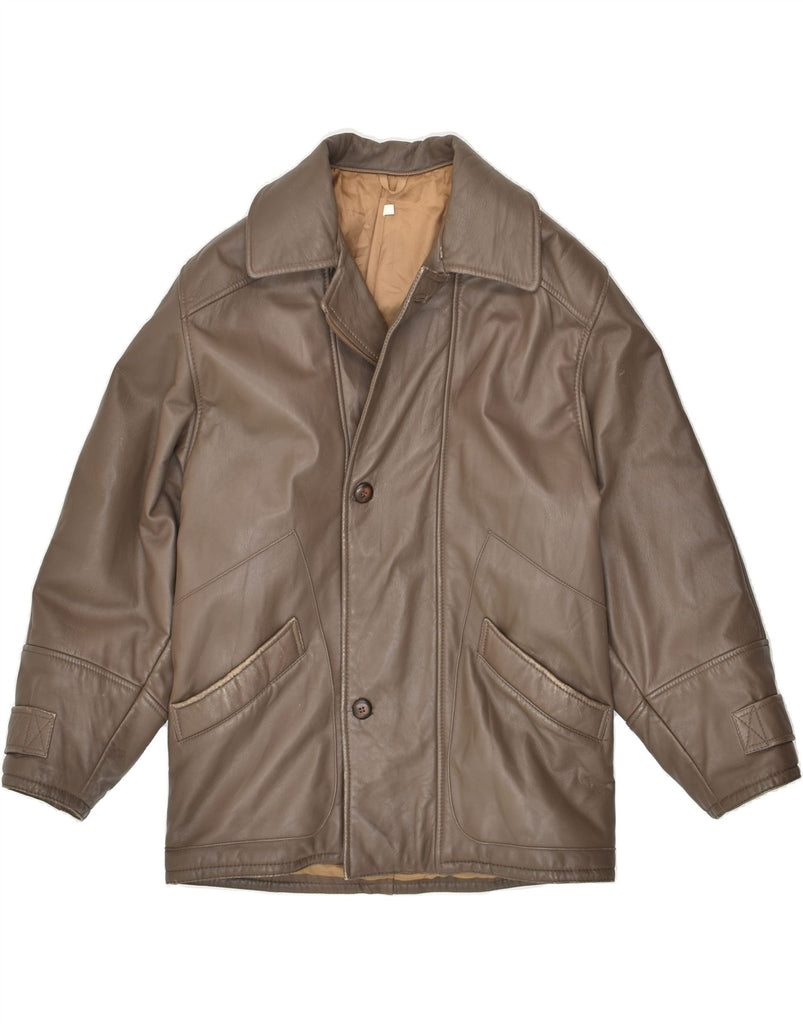 CONBIPEL Mens Leather Jacket IT 46 Small Brown Leather | Vintage Conbipel | Thrift | Second-Hand Conbipel | Used Clothing | Messina Hembry 