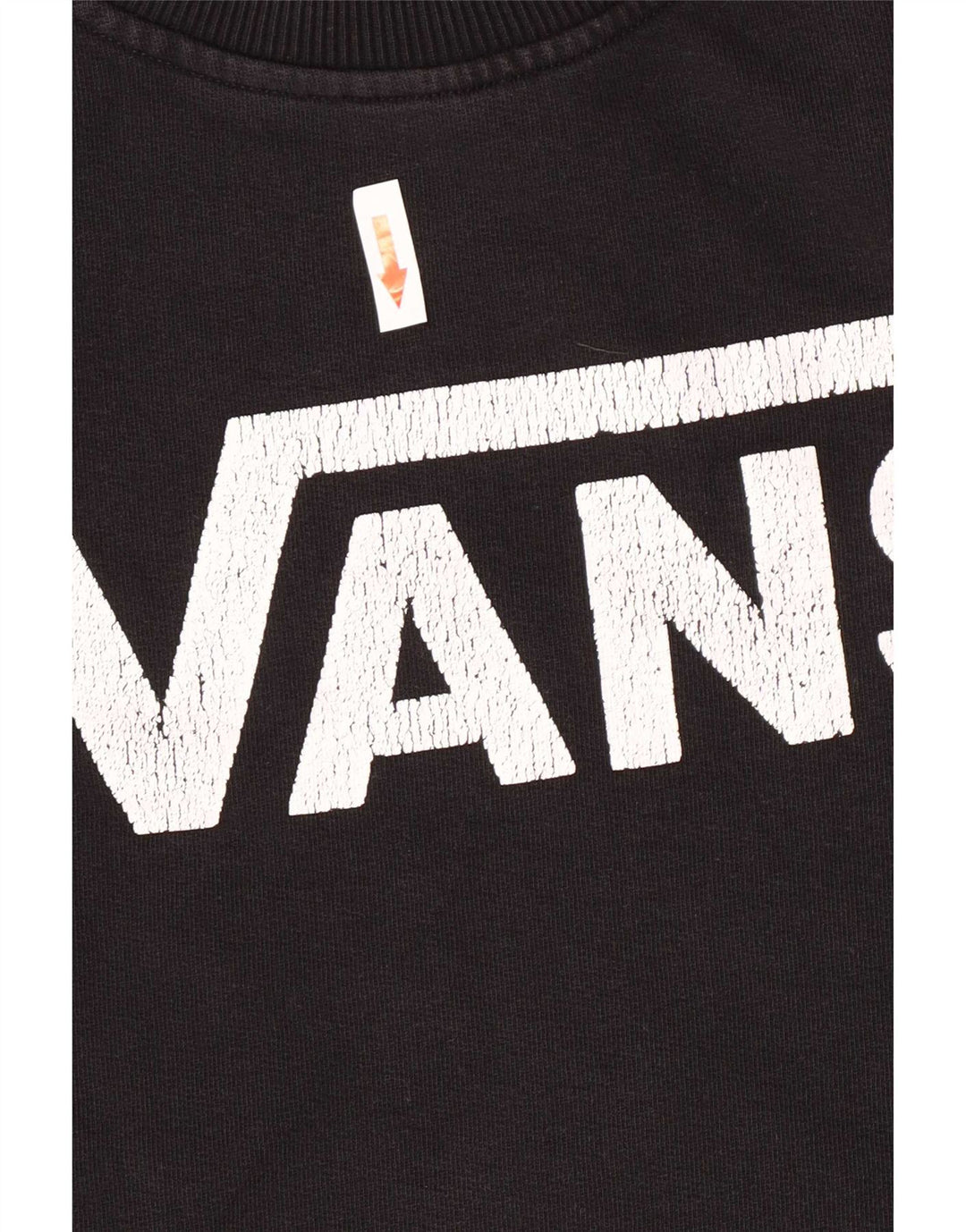 Vans Womens Graphic Sweatshirt Jumper Small Black Cotton