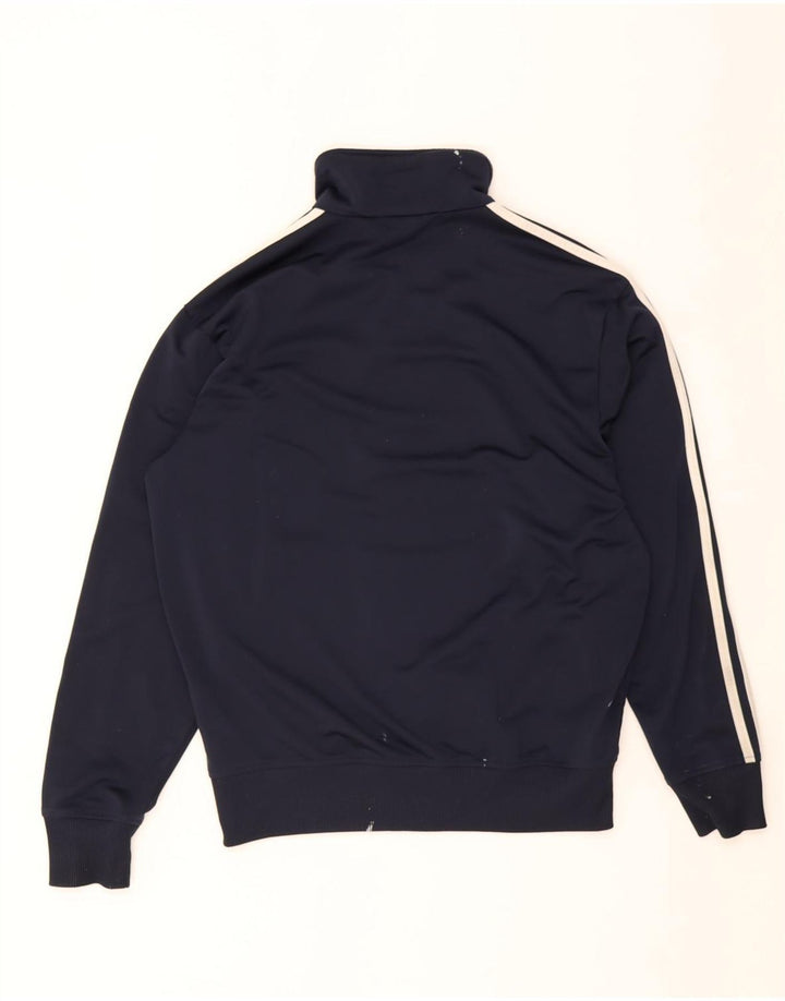 ADIDAS Mens Tracksuit Top Jacket Medium Navy Blue Polyester