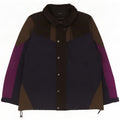 Zara Mens Windbreaker Jacket UK 40 Large Navy Blue Colourblock