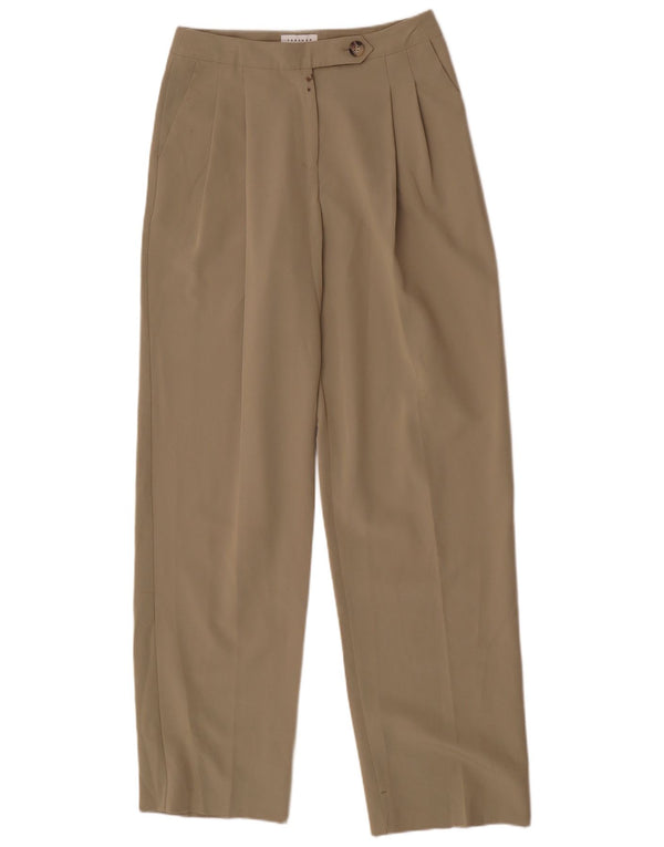 Topshop Womens Pegged Casual Trousers UK 8 Small W26 L31 Beige Polyester
