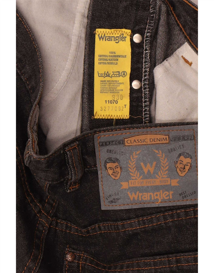 Wrangler Mens Straight Jeans W32 L29 Black Cotton