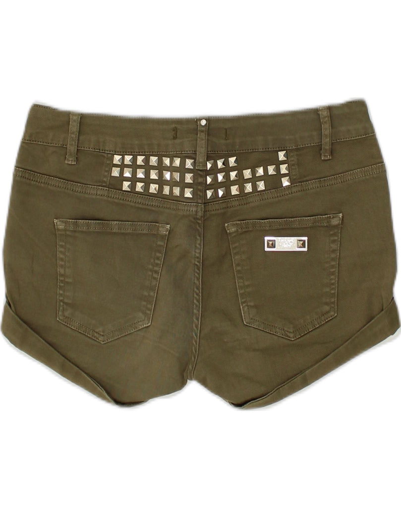 LIU JO Womens Hot Pants W27 Small Khaki Cotton | Vintage Liu Jo | Thrift | Second-Hand Liu Jo | Used Clothing | Messina Hembry 