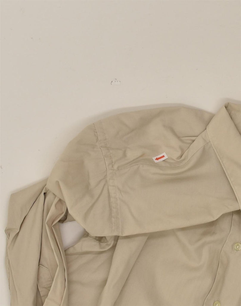 DKNY Mens Shirt Size 17 XL  Beige Cotton | Vintage Dkny | Thrift | Second-Hand Dkny | Used Clothing | Messina Hembry 