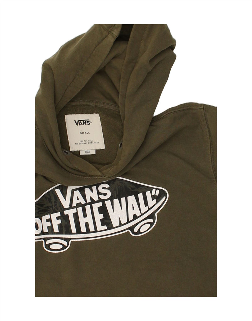 VANS Mens Graphic Hoodie Jumper Small Khaki Cotton | Vintage Vans | Thrift | Second-Hand Vans | Used Clothing | Messina Hembry 