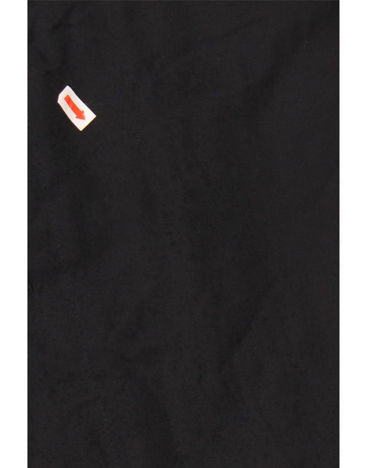 Hugo Boss Mens Overcoat EU 56 3XL Black Cotton