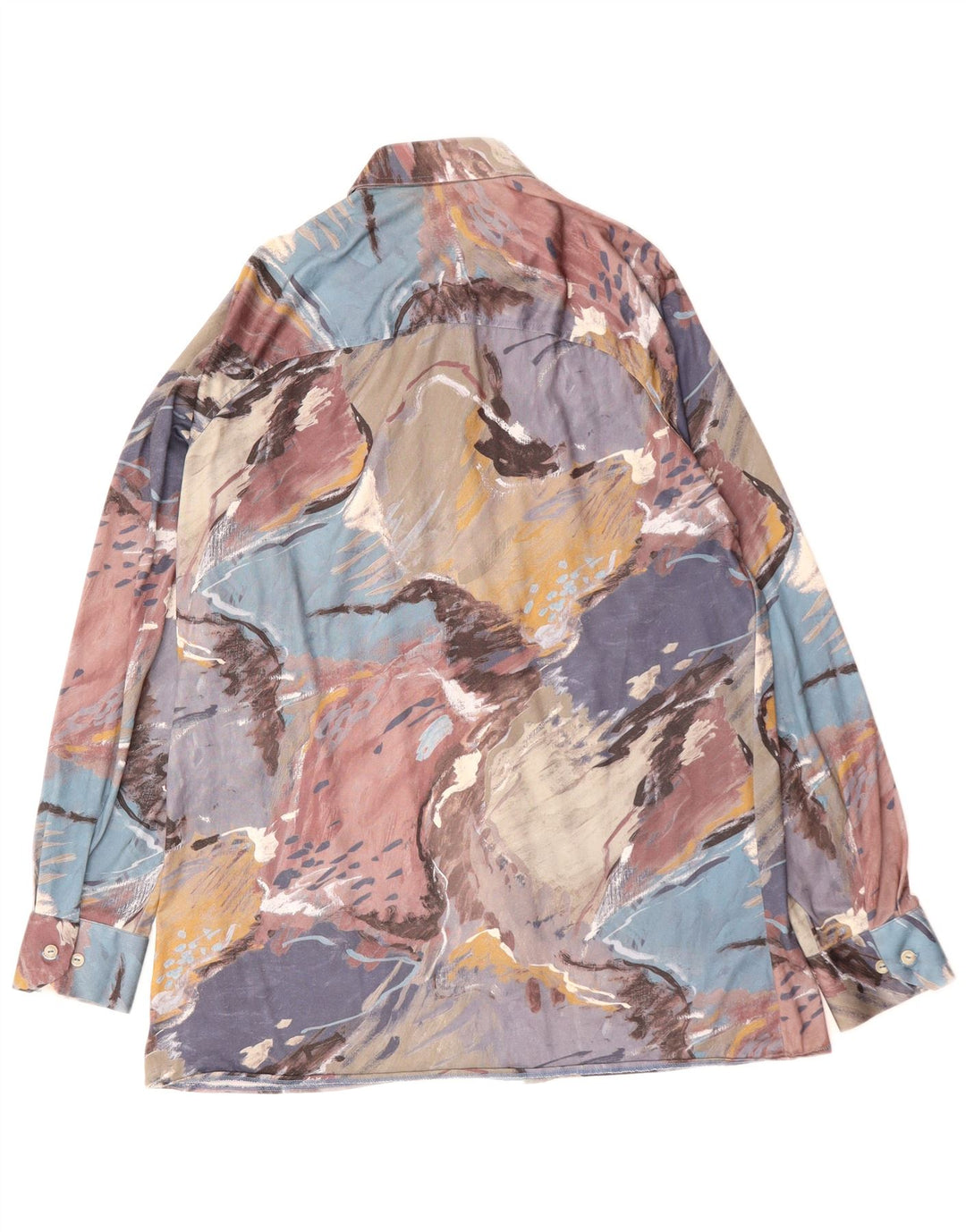 VINTAGE Mens Abstract Pattern Shirt Medium Multicoloured