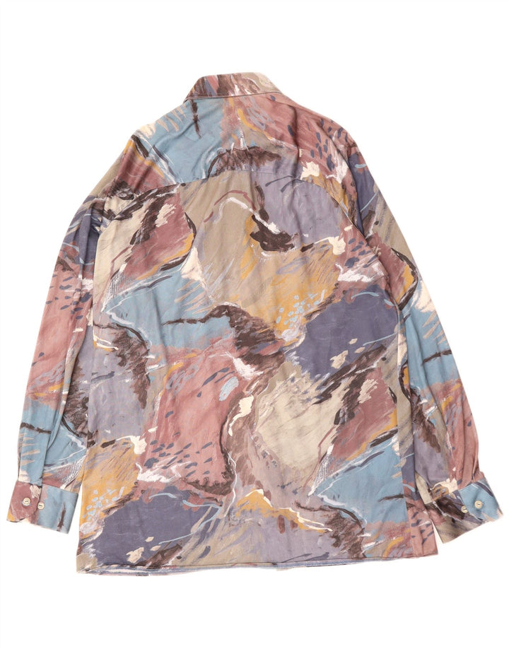 VINTAGE Mens Abstract Pattern Shirt Medium Multicoloured