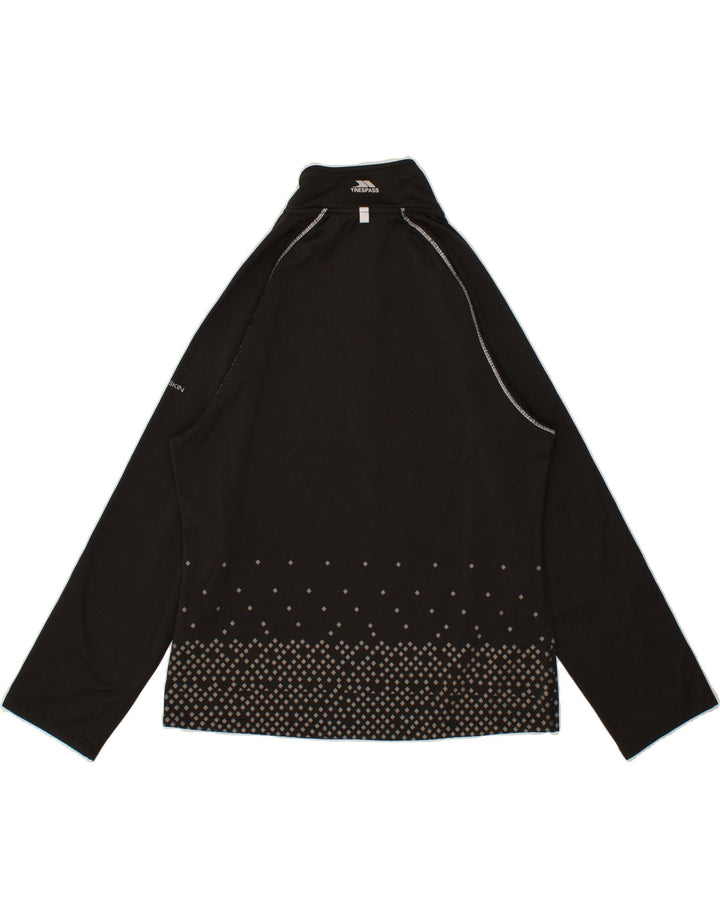 TRESPASS Womens Pullover Tracksuit Top UK 18 XL Black Geometric Vintage Trespass and Second-Hand Trespass from Messina Hembry 