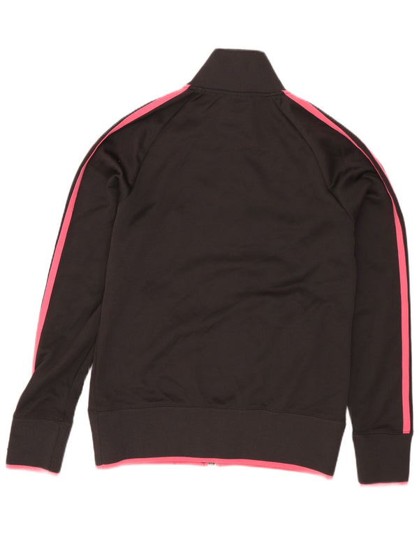 Adidas Womens Graphic Tracksuit Top Jacket UK 8 Small Grey Polyester