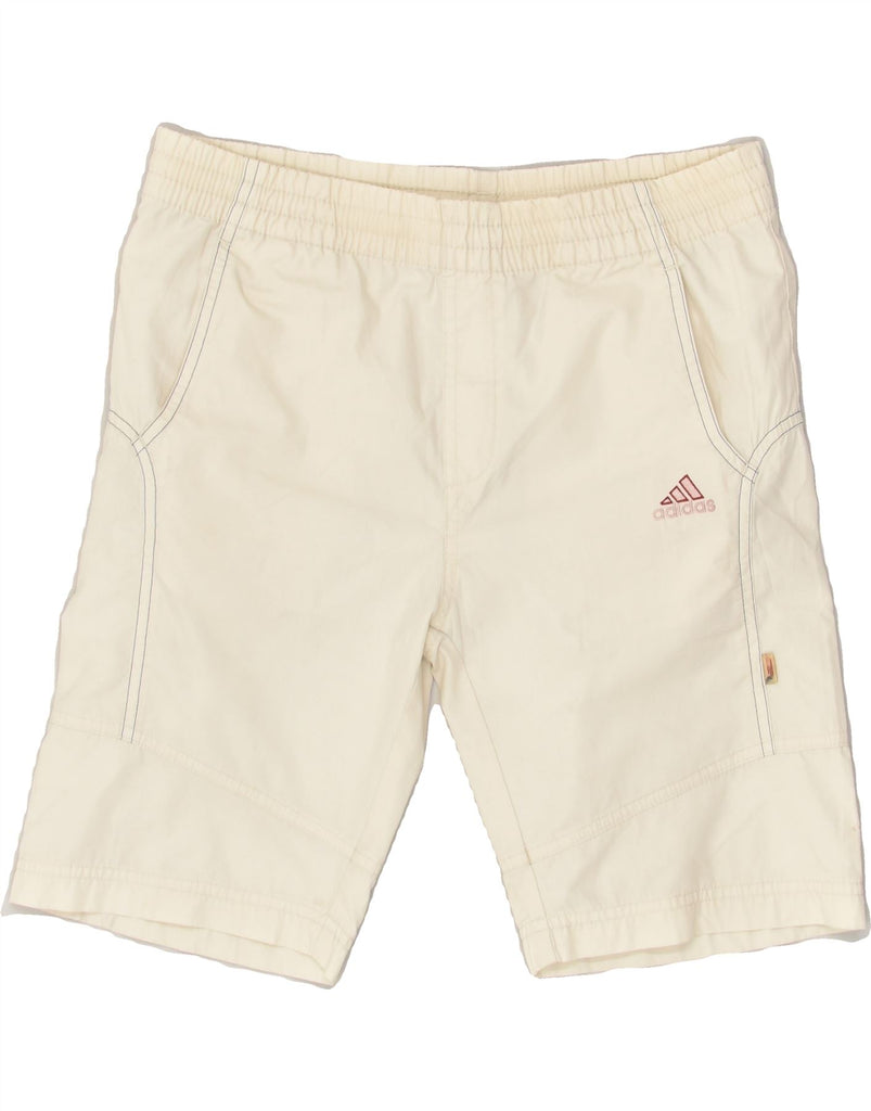 ADIDAS Boys Sport Shorts 5-6 Years Beige Cotton | Vintage Adidas | Thrift | Second-Hand Adidas | Used Clothing | Messina Hembry 