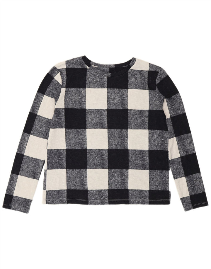 Marks & Spencer Womens Top Long Sleeve UK 8 Small Navy Blue Polyester