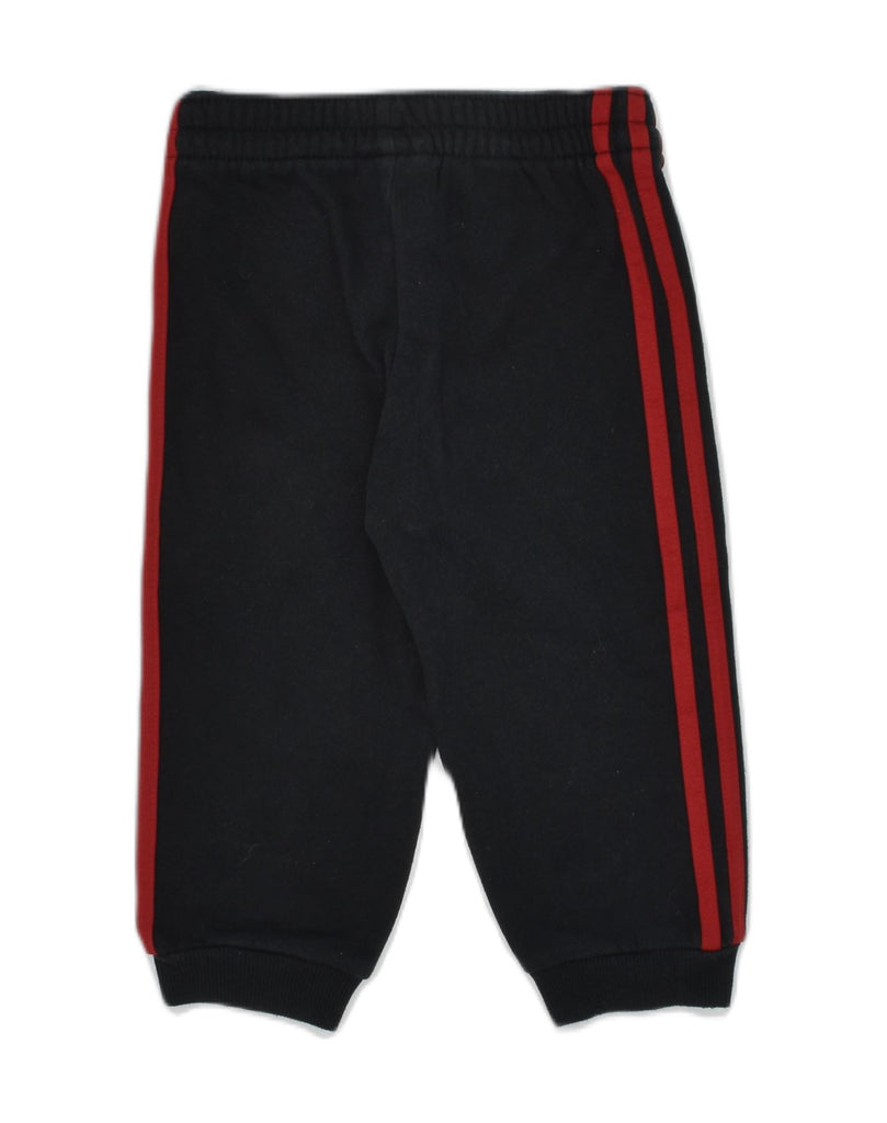 ADIDAS Baby Boys Tracksuit Trousers 9-12 Months Black Cotton | Vintage Adidas | Thrift | Second-Hand Adidas | Used Clothing | Messina Hembry 