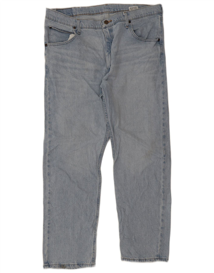 Wrangler Mens Straight Jeans W36 L29 Blue Cotton