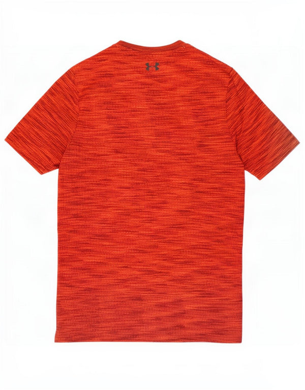 Under Armour Mens T-Shirt Top Medium Orange Flecked