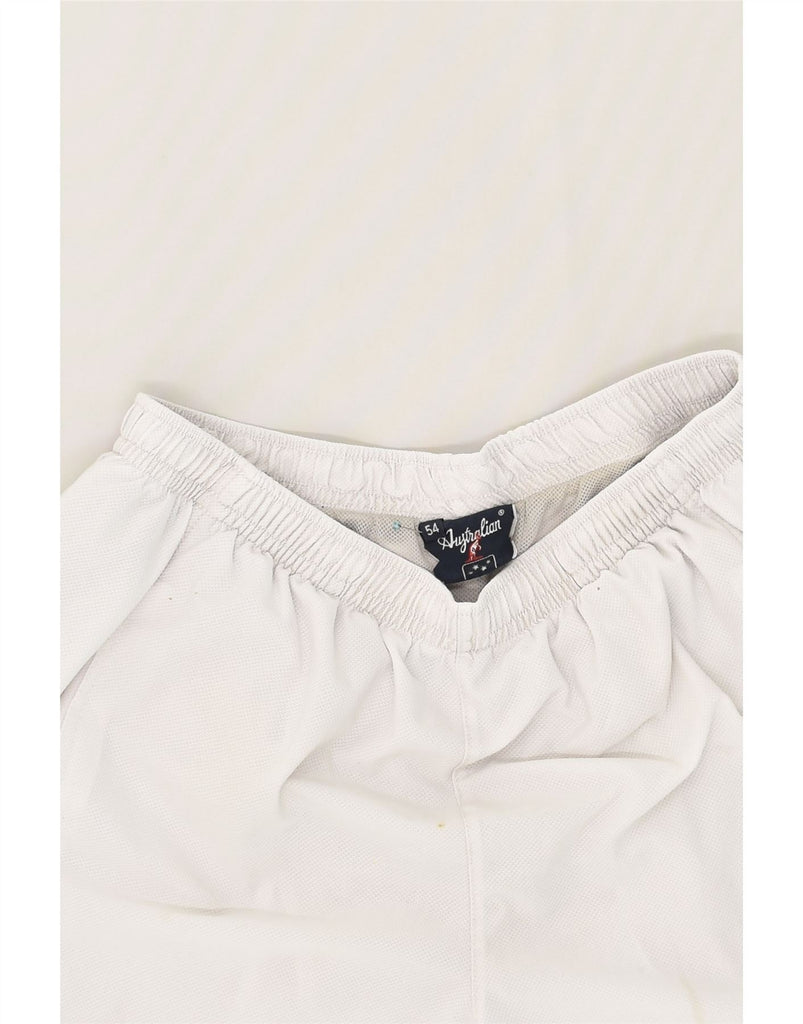 AUSTRALIAN L'ALPINA Mens Sport Shorts IT 54 2XL White Polyester | Vintage AUSTRALIAN L'ALPINA | Thrift | Second-Hand AUSTRALIAN L'ALPINA | Used Clothing | Messina Hembry 