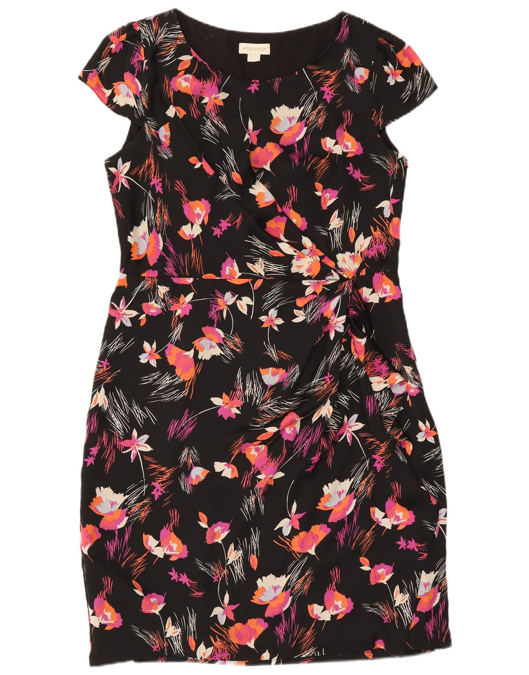 Monsoon Womens Sheath Dress UK 16 Large Multicoloured Floral Polyester