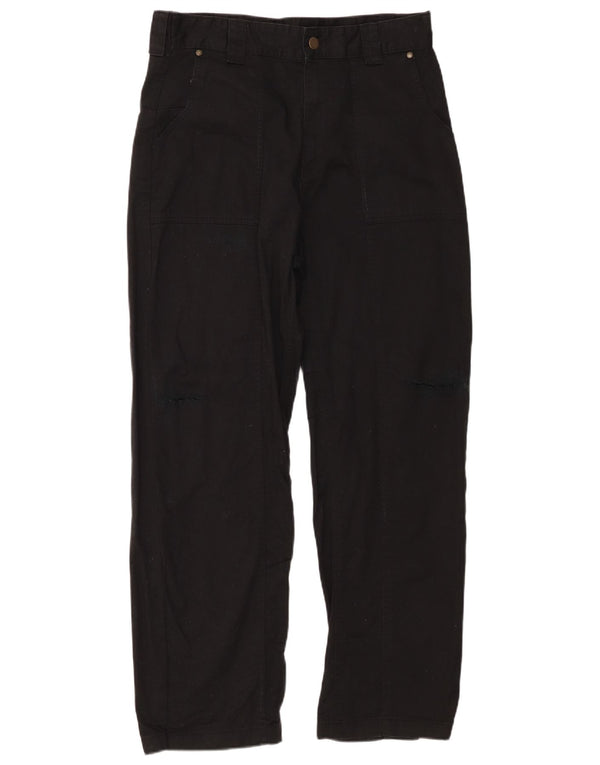 Zara Mens Distressed Straight Casual Trousers EU 42 Large W32 L29 Black