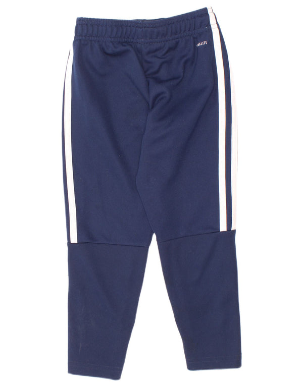 Adidas Boys Climalite Tracksuit Trousers 3-4 Years Navy Blue Polyester