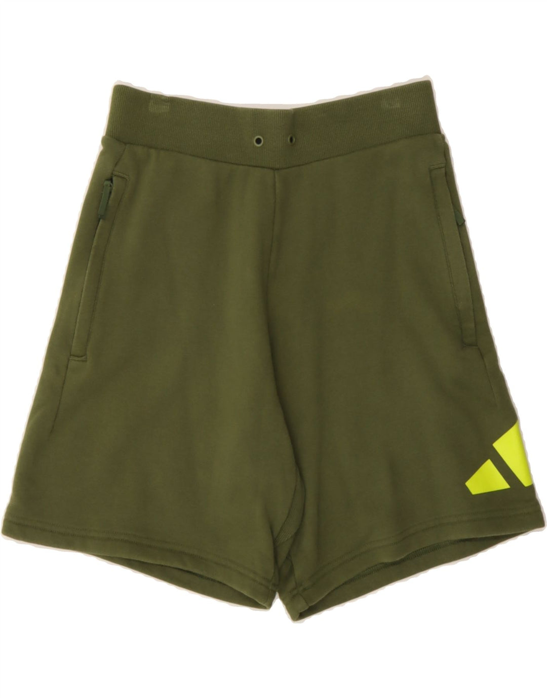ADIDAS Mens Graphic Sport Shorts Small Green Cotton Vintage Adidas and Second-Hand Adidas from Messina Hembry 