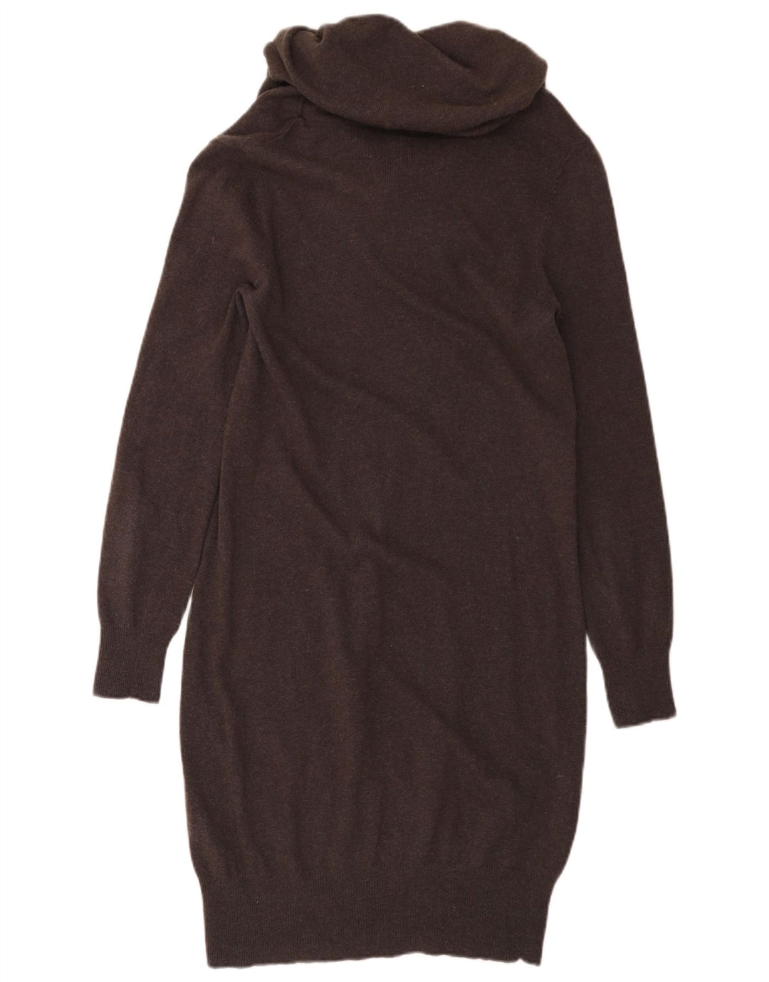 Jigsaw Womens Jumper Dress UK 12 Medium Brown Wool